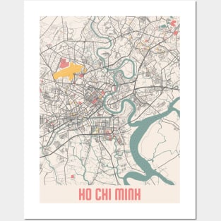 Ho Chi Minh - Vietnam Chalk City Map Posters and Art